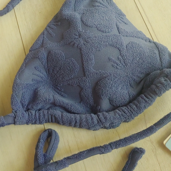 ROXY NEW Sun Click Terry Stretch Tiki Triangle Top - Picture 5 of 15